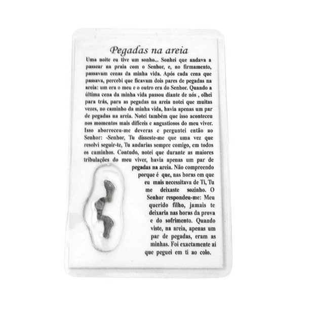 Prayer card of Jesus Footsteps 2