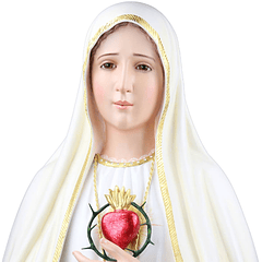 Sagrado Coração de Maria 110 cm em madeira