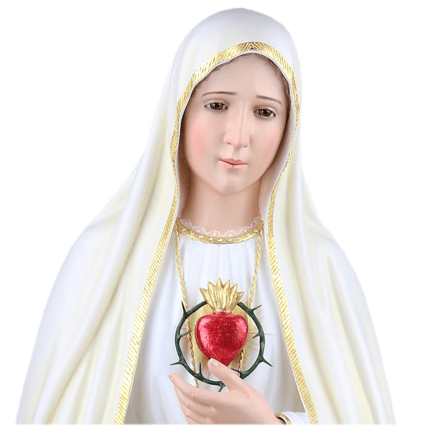 Sagrado Corazón de María 110 cm en madera 3