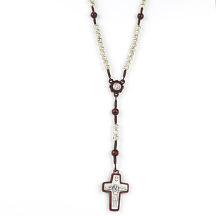 Rosary of Saint Benedict with roses