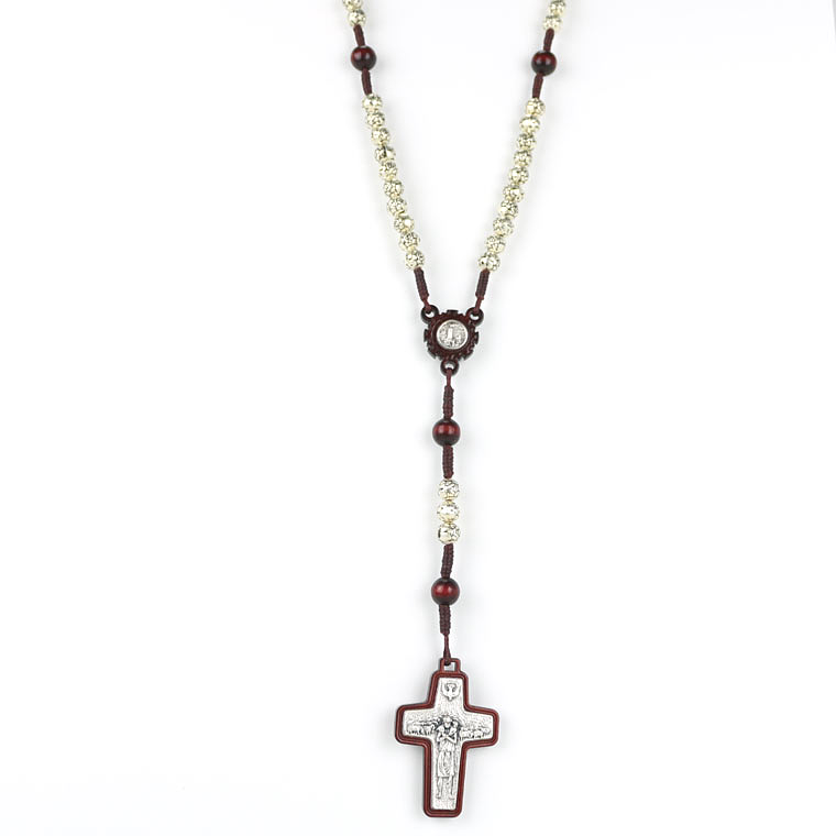 Rosary of Saint Benedict with roses 2