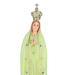 Statue de Notre-Dame de Fatima fluo lumineuse  55 cm