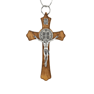 Crucifix of Saint Benedict in wood