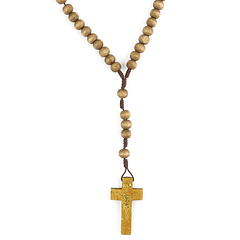 Simple rosary of wood