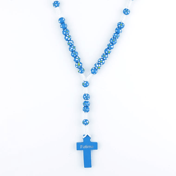 Blue rosary on rope 2