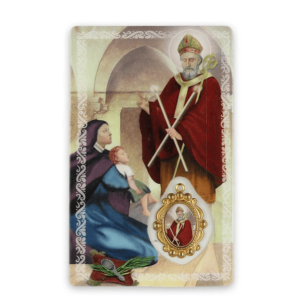 Prayer card of Saint Blaise 1