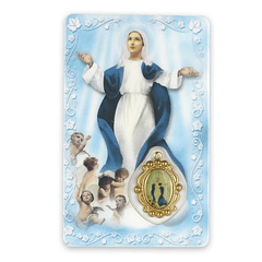 Tarjeta de oración de Nuestra Señora de la Asunción.