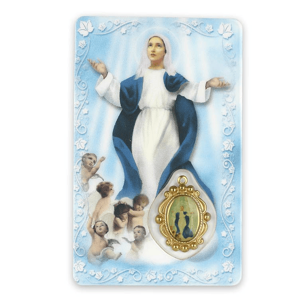 Prayer card of Our Lady of the Assumption 1