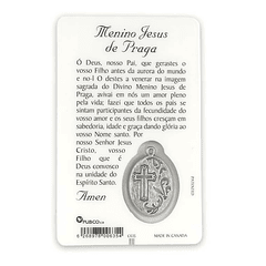 Tarjeta de oración del Niño Jesús de Praga