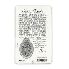 Prayer card of Saint Cecilia 