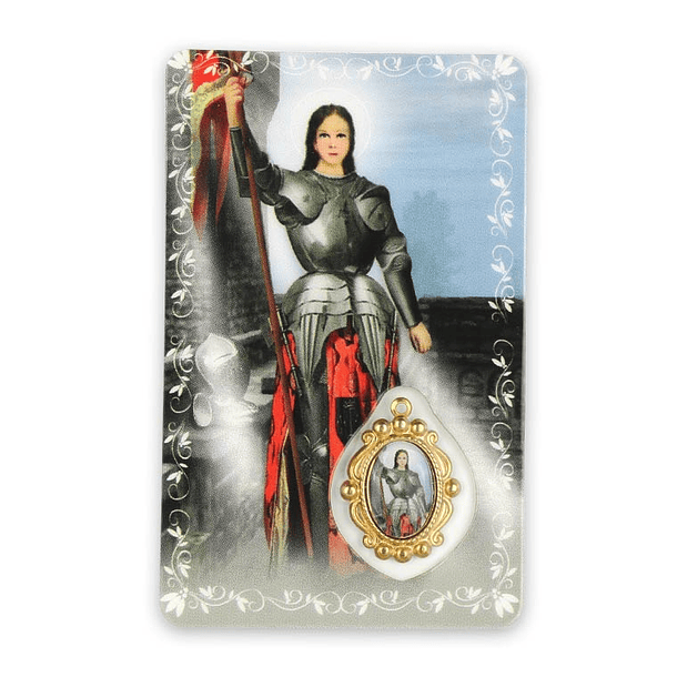 Carte de prière de Sainte Jeanne d'Arc 1
