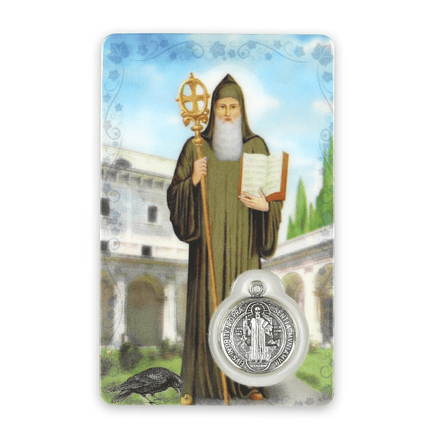 Saint Benedict prayer card 1