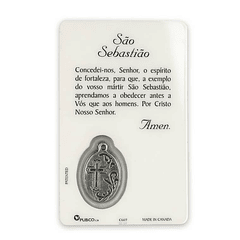 Prayer card of Saint Sebastian