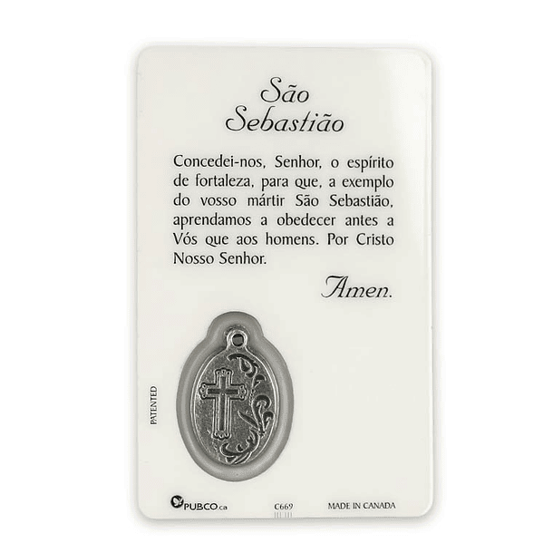 Carte de prière de Saint Sébastien 2