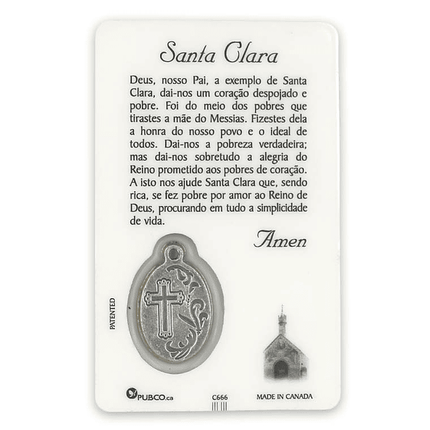 Prayer card of Saint Clare 2