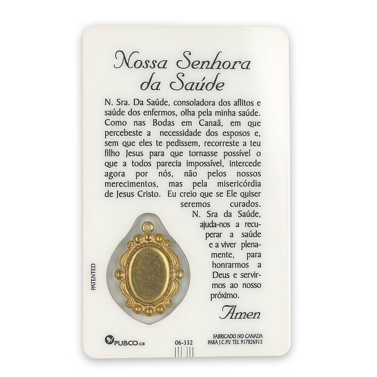 Tarjeta de Nuestra Señora de la Salud 2
