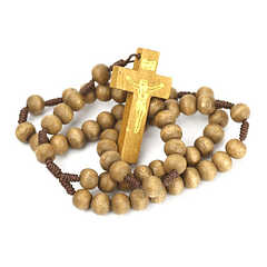 Simple rosary of wood