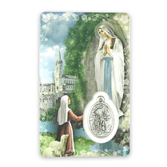 Carte de prière de Notre-Dame de Lourdes