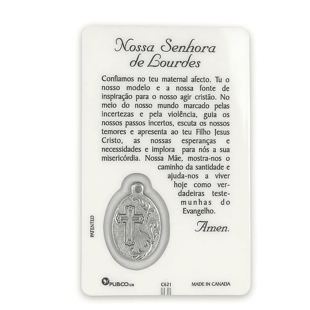 Prayer card of Our Lady of Lourdes 2
