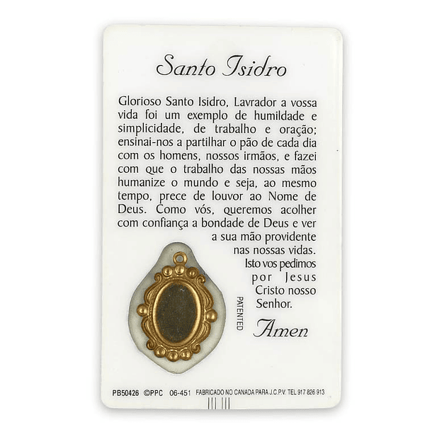 Prayer card of Saint Isidore 2