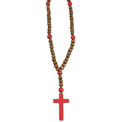 Simple rosary of wood
