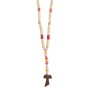 Various color rosary with Tau cross