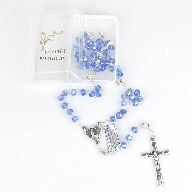 Blue crystal rosary