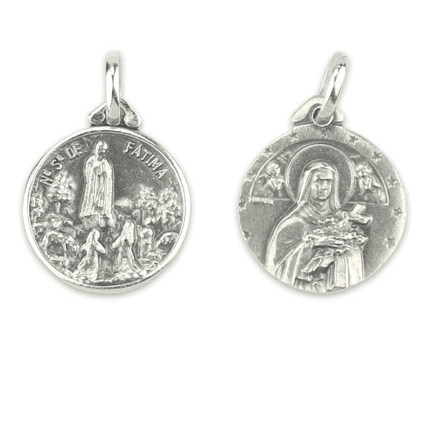 Medal of Saint Theresa - 925 Sterling Silver 2