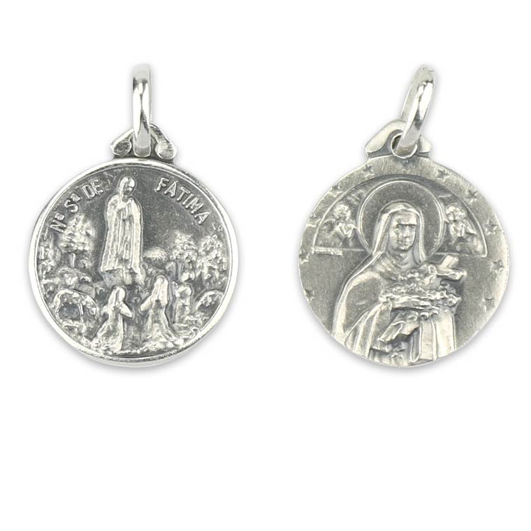 Medal of Saint Therese - 925 Sterling Silver 2