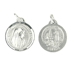 Medalha Aparição e Face de Nossa Senhora - Prata 925