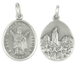 Medalha de Santa Rita de Cássia - Prata 925