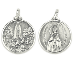 Medalha Fátima Coroada - Prata 925