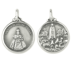 Médaille du petit Jésus de Prague - Argent 925