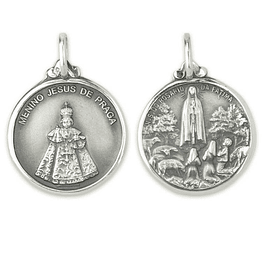 Medalha de Menino Jesus de Praga - Prata 925