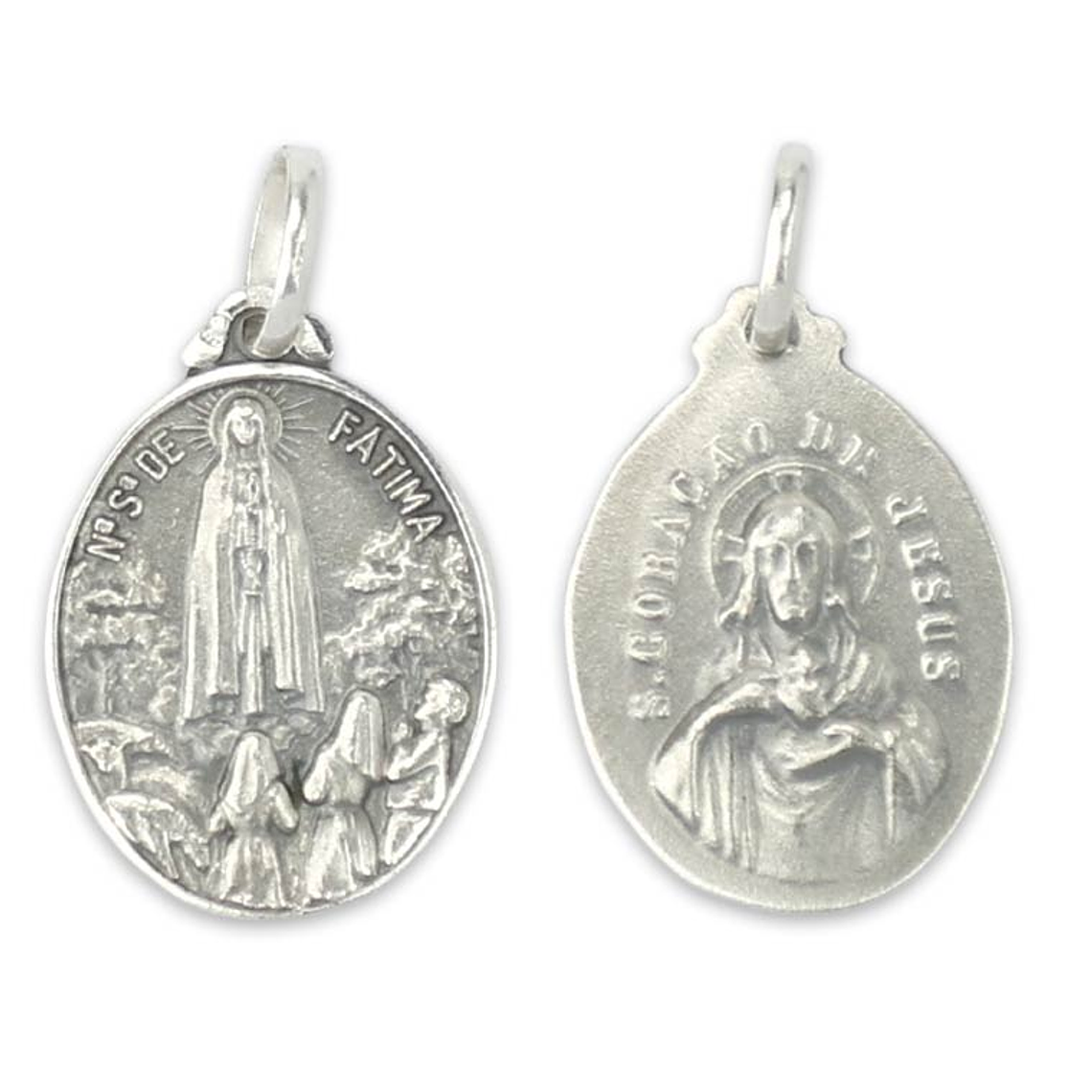 Sacred Heart of Jesus Oval Medal - Silver 925 1