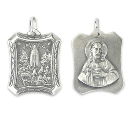 Rectangular Fatima Medal - Silver 925
