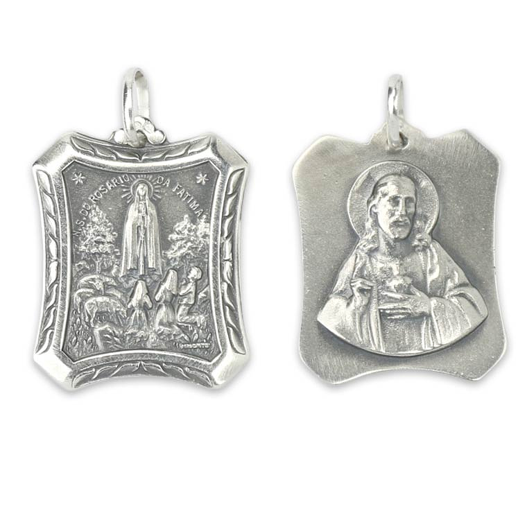 Rectangular Fatima Medal - Silver 925 1