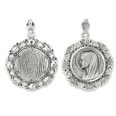 Face Medal of Our Lady and Shells - Silver 925