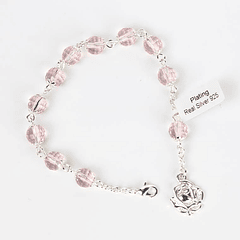 Pulseira de Cristal Rosa