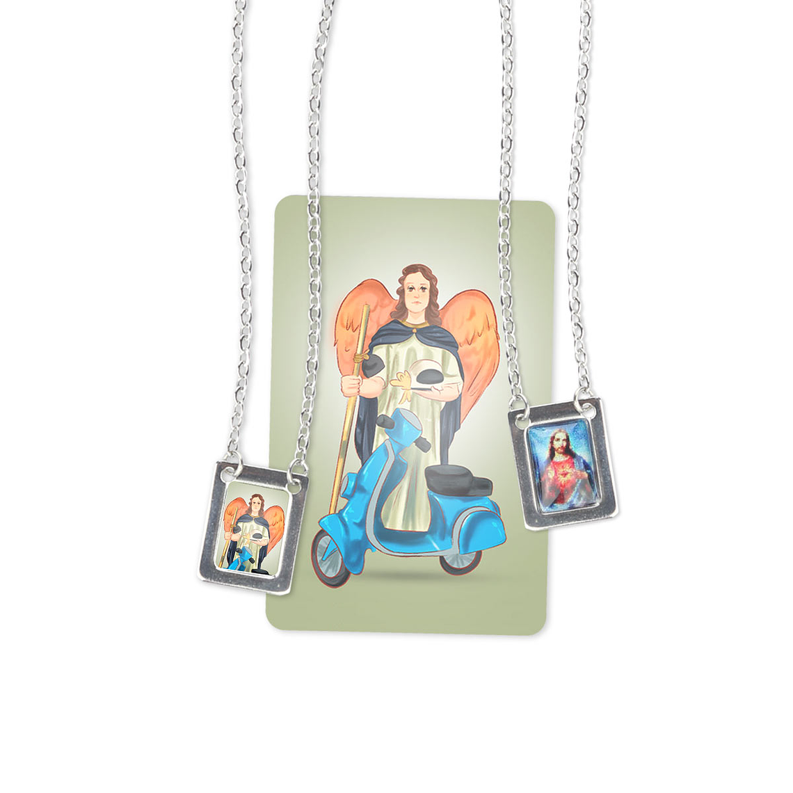 Escapulário de São Rafael com mota 1