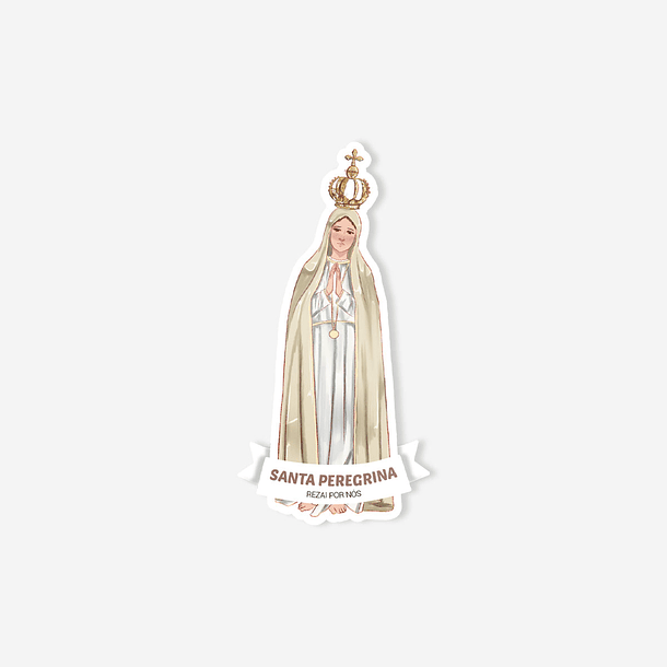 Catholic sticker of Our Lady Pilgrim 1