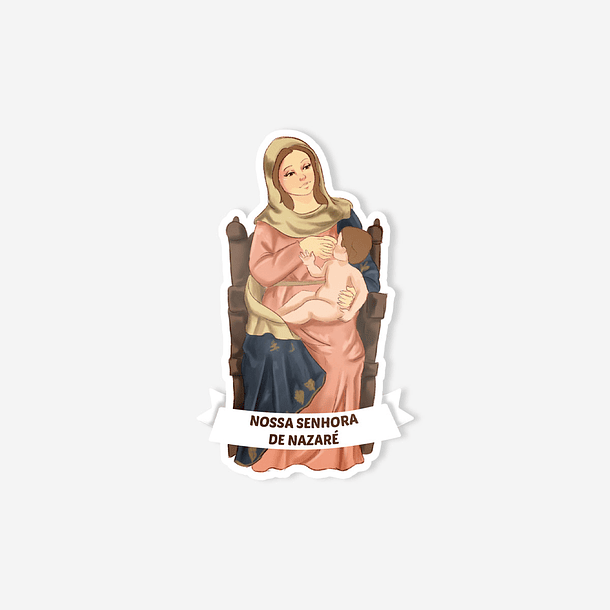 Autocolante católico de Nossa Senhora da Nazaré 1