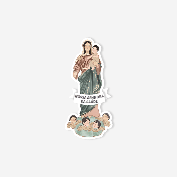 Catholic sticker of Our Lady of Health 1
