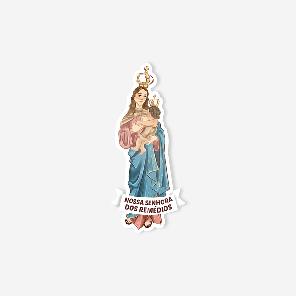 Pegatina católica de Nuestra Señora de los Remedios 1