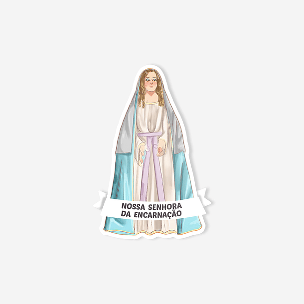 Pegatina católica de Nuestra Señora de la Encarnación 1