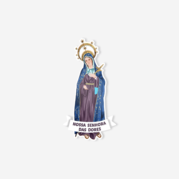 Catholic sticker of Our Lady of Sorrows 1