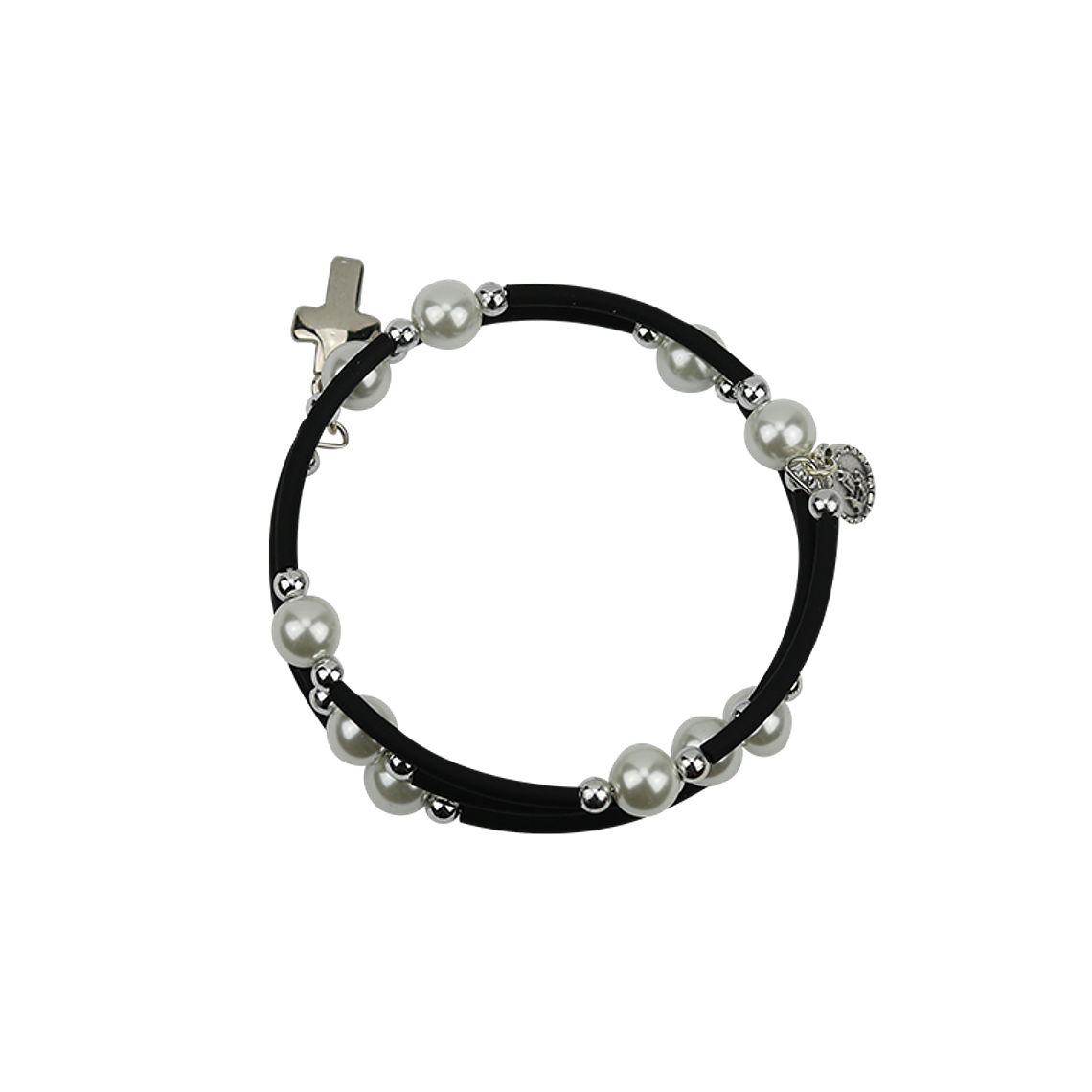 Pulseira tripla com pérolas 1