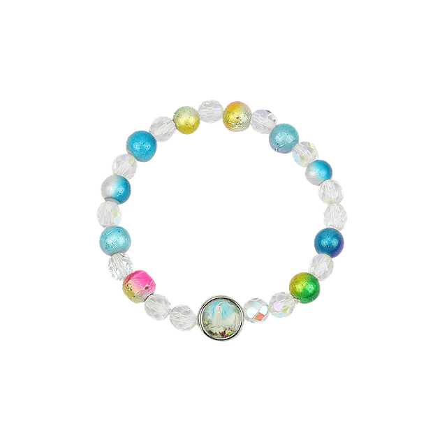 Pulsera colorida con Fátima 