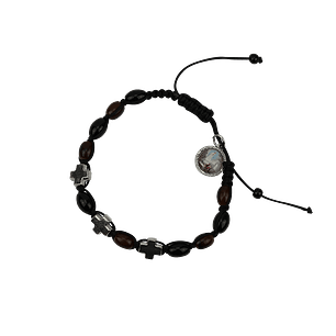 Wooden cross bracelet