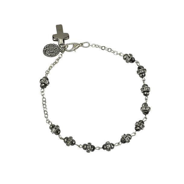 Pulseira de cristal com cruz 2